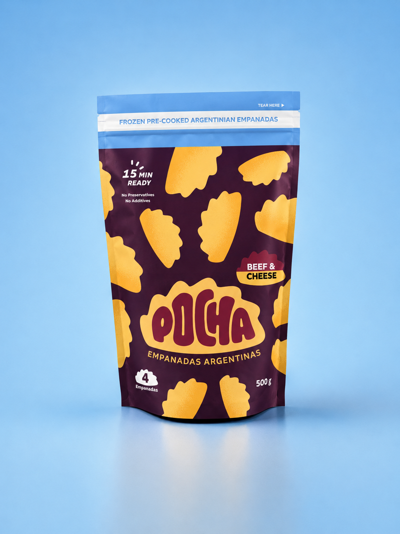 Frozen Empanadas - Beef & Cheese x 500gr (4 u)