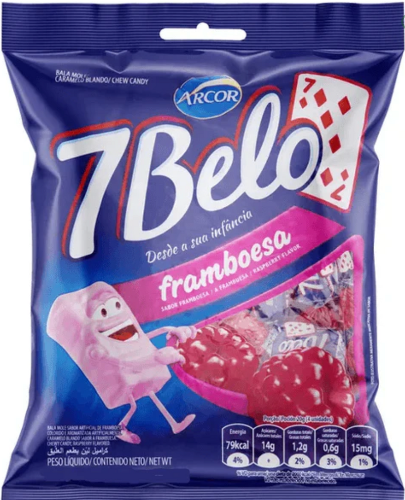 BALA 7 BELO FRAMBOESA 100g
