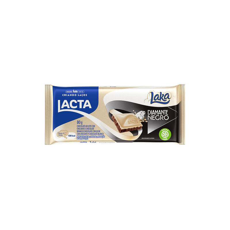 CHOC BR LACTA DIAMANTE NEGRO/LAKA 80g