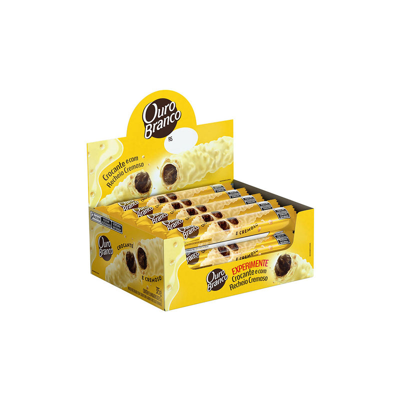 WAFER RECHEADO OURO BRANCO Pack 15 x 25g